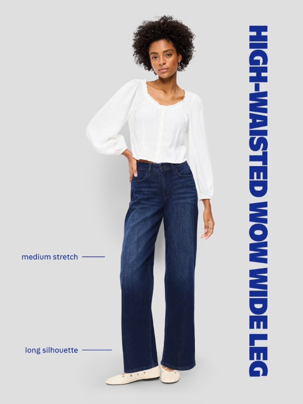 ππ NWT Old Navy High-Waisted WOW Wide-Leg Jeans | Size 18 Short - Picture 8 of 8